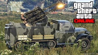 GTA Online Gunrunning Half Track Review  Testing armour weapons customization and performance [upl. by Assened]