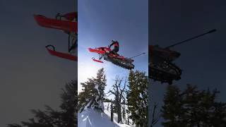 Insane snowmobiling stunt 🔥 Dont try this anywhere Insta360 snowmobile stunt shorts fyp [upl. by Learsiy]