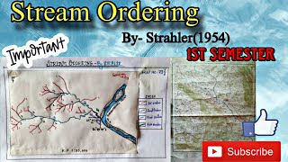 Stream OrderingBy Strahler1954BySagarika Naggeography [upl. by Remmus]