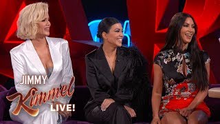 Jimmy Kimmel Interviews Kim Kourtney amp Khloé Kardashian in Las Vegas [upl. by Nanreh]