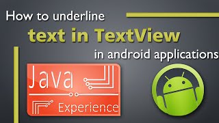 How to underline text in Android TextView [upl. by Ilka]