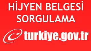 EDevlet Hijyen Belgesi Sorgulama Nasıl Yapılır [upl. by Audun]