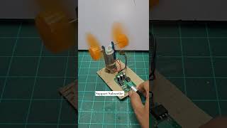 Amazing 1 motor 2 fan I Dc Motor youtubeshorts tech experiment dcfan motor tech science [upl. by Sibylle]