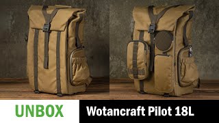 Unboxing  First Look Wotancraft New Pilot 18L Camera Backpack [upl. by Idnib]