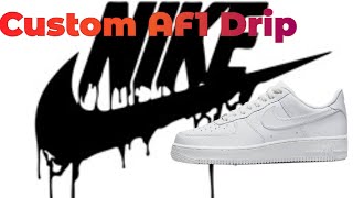 How to Customize Nike AF1 Drip 🎨👟 EASY [upl. by Blasien]