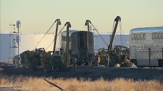 3 injured when Amtrak train hits semi hauling milk derails in Northern Colorado [upl. by Nirhtak]