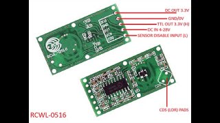 RCWL0516 radar sensor Alternate of motion sensor better than motion sensor long range sensor [upl. by Pfosi78]