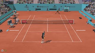 Full Ace Tennis Simulator  Andrey Rublev VS Felix Auger Aliassime  MADRID  Gameplay [upl. by Enitram]