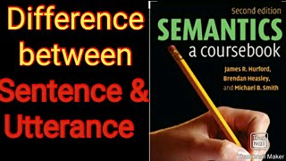 Difference between Sentence and Utterance in Hindi  EnglishMedium [upl. by Repotsirhc]