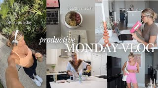 PRODUCTIVE VLOG 530AM Monday morning routine wellness favorites  restocks yoga sculpt class [upl. by Jer]