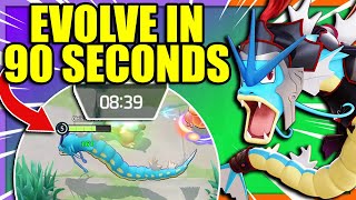 How to EVOLVE to GYARADOS in under 90 Seconds without a KO  Pokemon Unite [upl. by Atekihs891]