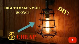 MAKING A WALL SCONCE LIGHT OUT OF GAS PIPE DIY [upl. by Adnalohs96]