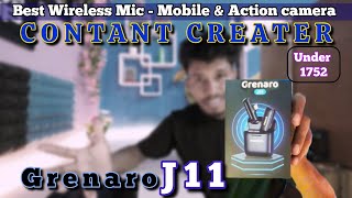 Grenaro J11 Wireless best Mic For contant creater  best wireless mic Under 2000 [upl. by Sparks]