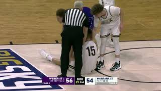 John Olmsted Montana State Bobcats Basketball highlights March 2024 [upl. by Bounds]