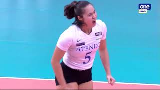 Gandler works double time for point  UAAP Season 84 Womens Volleyball [upl. by Born970]