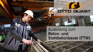 Ausbildung zum Beton und Stahlbetonbauer Fertigteilwerk bei OTTO QUAST [upl. by Atilahs973]