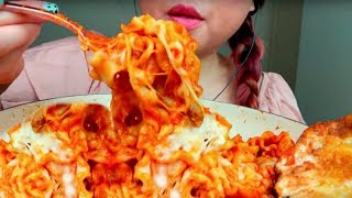 BEST Cheesy LASAGNA Noodles Mafaldine Big Bites ASMR 먹방 No Talking suellASMR part 2 [upl. by Boggers284]