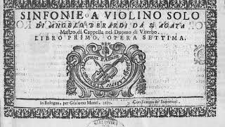 A Berardi Op7 quotCanzone Sesta quotCapriccio per Cameraquot Prima edizione 1670 [upl. by Marguerie]