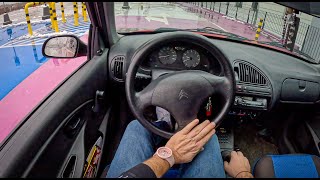 1999 Citroen Saxo 11 I 54HP 0100 POV Test Drive 1450 Joe Black [upl. by Emmet]