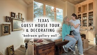 Texas Guest House TOUR amp DECORATING bedroom gallery wall [upl. by Tam]