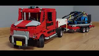 LEGO Technic MOC Volkswagen Lt amp trailer with skid steer loader  42098 C Model [upl. by Cirnek]