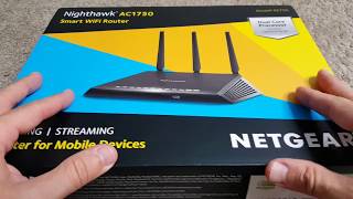 Unboxing Netgear AC1750 Nighthawk Smart WiFi Router [upl. by Astto978]