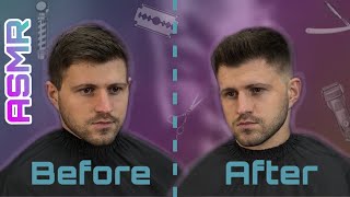 Fashionable Asmr Quiff Haircut for Complete Relaxation ASMR BARBER [upl. by Haik723]