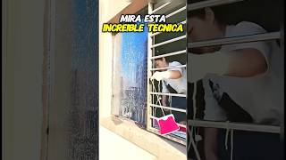 La ingeniosa técnica para limpiar una ventana con rejas 😲✨ [upl. by Sedda]