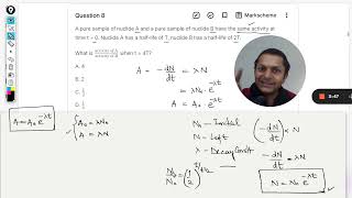 Apure sample of nuclide A and a pure sample of nuclide B have the same activity at time t  0 [upl. by Zuckerman412]