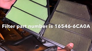 How to change the Engine Air Filter on a 20192023 Nissan Altima Super Easy To Do [upl. by Irby]