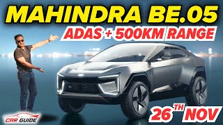 Mahindra BE 05 Electric SUV 🔥 26th Nov 🔥 Tata Curvv EV amp Creta EV Rival  New Electric Car India [upl. by Eatnad]