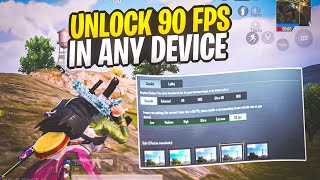 Enable 90 FPS In Any Device Permanently 🔥 100 Working Trick 🔥  BGMI 🔥 [upl. by Omarr]