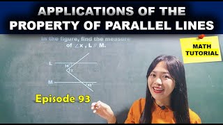 APPLICATIONS OF THE PROPERTY OF PARALLEL LINES  MATH TUTORIAL [upl. by Cassaundra766]