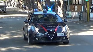 RARE Alfa Romeo Giulietta CIO Carabinieri in sirena  Police responding code 3 [upl. by Jephum]