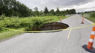 Sinkhole forms in Iosco County [upl. by Anbul]