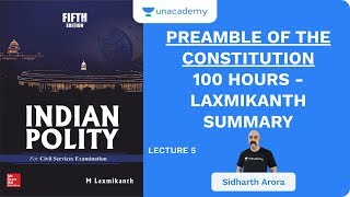 L5 Preamble of The Constitution  100 Hours  Laxmikanth Summary  UPSC CSE 2020  Sidharth Arora [upl. by Lepp]