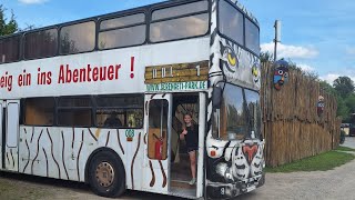 Serengeti Park Hodenhagen Übernachtung im Doppeldeckerbus [upl. by Lovich]