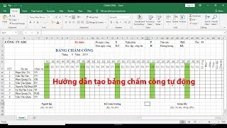 Tạo bảng chấm công tự động trong excel  Hướng dẫn chi tiết cách tạo một bảng chấm công trong excel [upl. by Aivato]