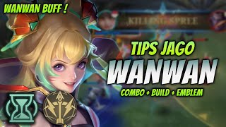 CARA MAIN WANWAN BUFF  BUILD amp EMBLEM WANWAN TERBARU 2023   WANWAN GOLD LANE GAMEPLAY [upl. by Ahsirtak883]