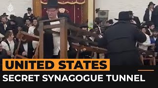 Arrests over secret tunnel at New York synagogue [upl. by Annelak]