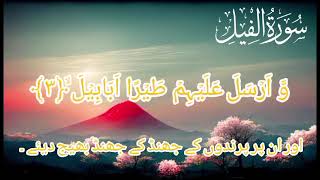 Quran tilawat surah al feel surahalfeel islamicvideo tilawat [upl. by Eniladam]