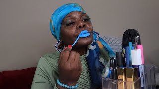 TRYING ON 13 SHADES OF BLUE LIPSTICK COLORS ASMR MAKEUP TRY ON [upl. by Ilujna]