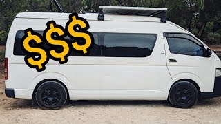 How much did it cost to buy and fit out my campervan Toyota Hiace [upl. by Ariik]