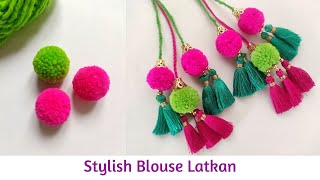 Learn How to Create Elegant Latkans for Blouses with Silk Tassels and PomPoms  Latkans for Kurtis [upl. by Lesak]