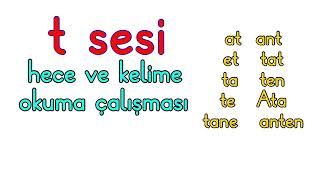 t sesi hece ve kelime okuma çalışması“ at et ta te ant tat ten Ata tane anten” yeni müfredat 1sınıf [upl. by Myrtia]