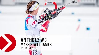 MASS START DAMES  ANTHOLZ WC 2020 [upl. by Romilda]