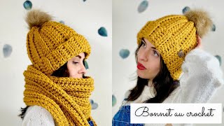 Comment faire un bonnet au crochet 🧶 SUPER RAPIDE 🧶 Tuto crochet facile ✨Taille naissance à adulte [upl. by Kenwee]