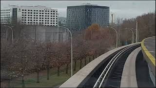 A ride on the Gatwick Airport Shuttle train from the South to the North Terminal 22 November 2023 [upl. by Myles432]