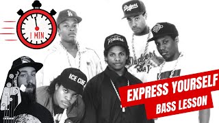 NWA Express Yourself Bass Lesson Major Scale Music Theory [upl. by Oisorbma735]