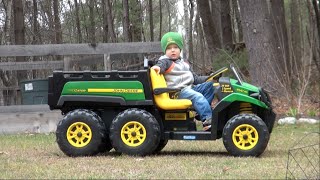 PEG PEREGO JOHN DEERE GATOR 6x4 RIDEON VEHICLE FOR KIDS [upl. by Nylrehs]